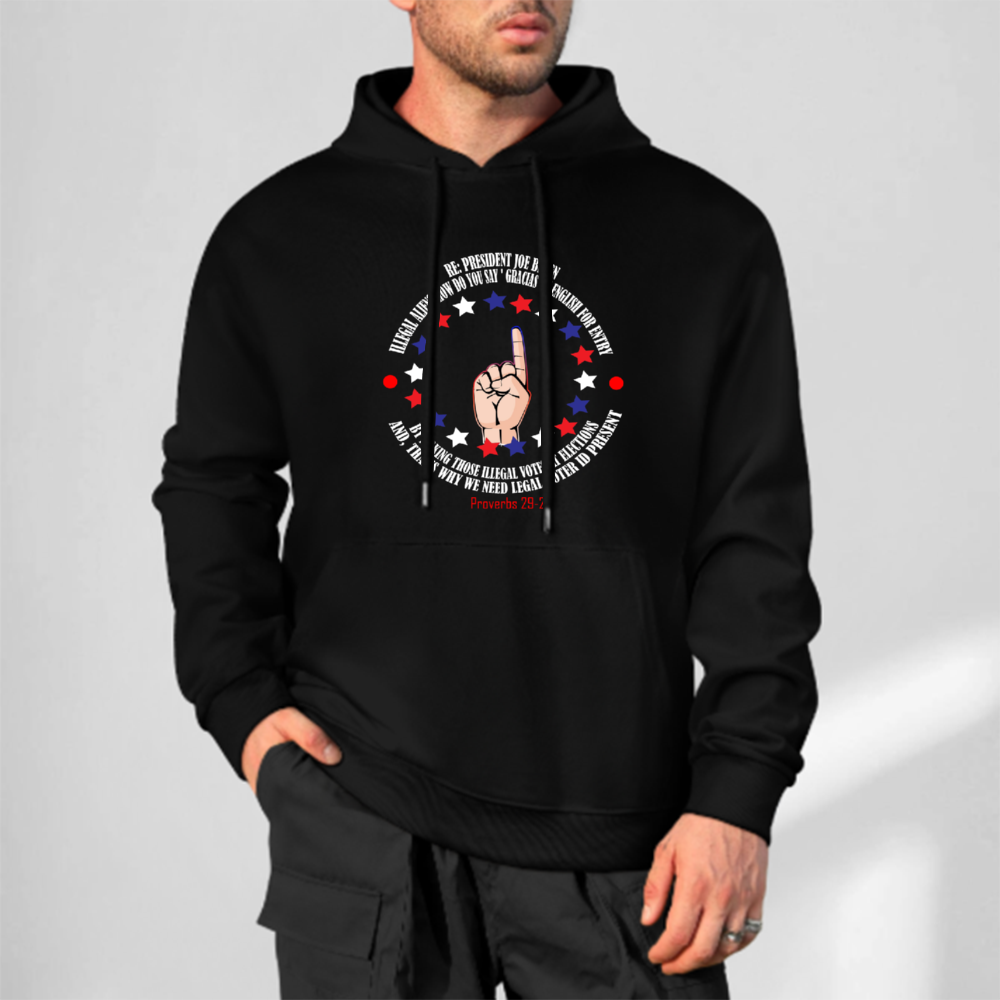 Custom Front & Back Print Cotton Hoodies Custom Men's Long Sleeve Sweatshirts