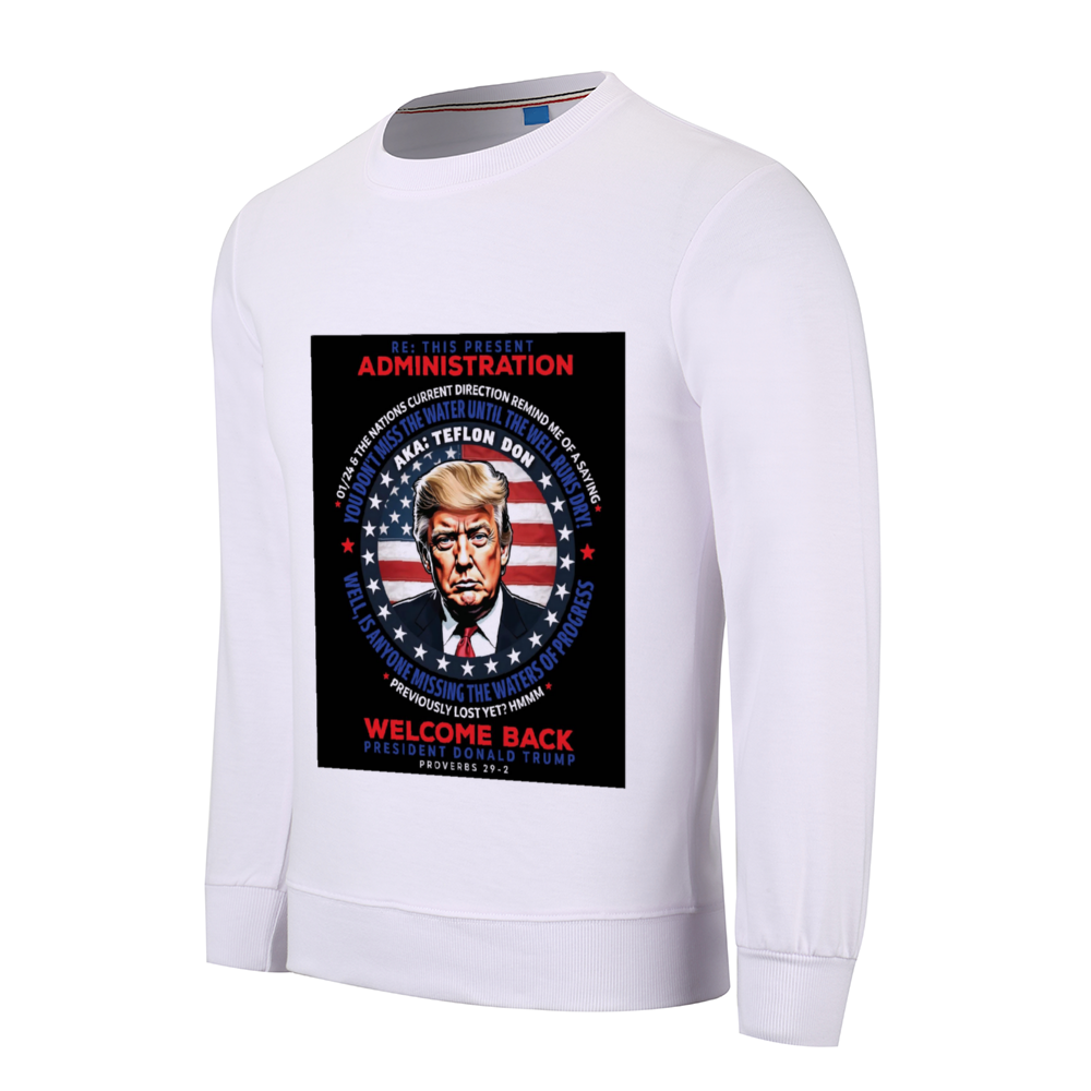 Donald Custom Long Sleeve Pullover Shirts Multicolor Cotton Sweatshirt