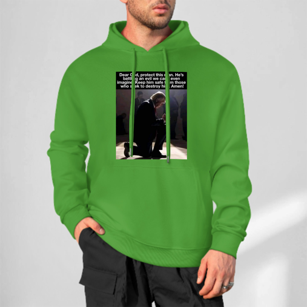 Custom Front & Back Print Cotton Hoodies Custom Men's Long Sleeve Sweatshirts