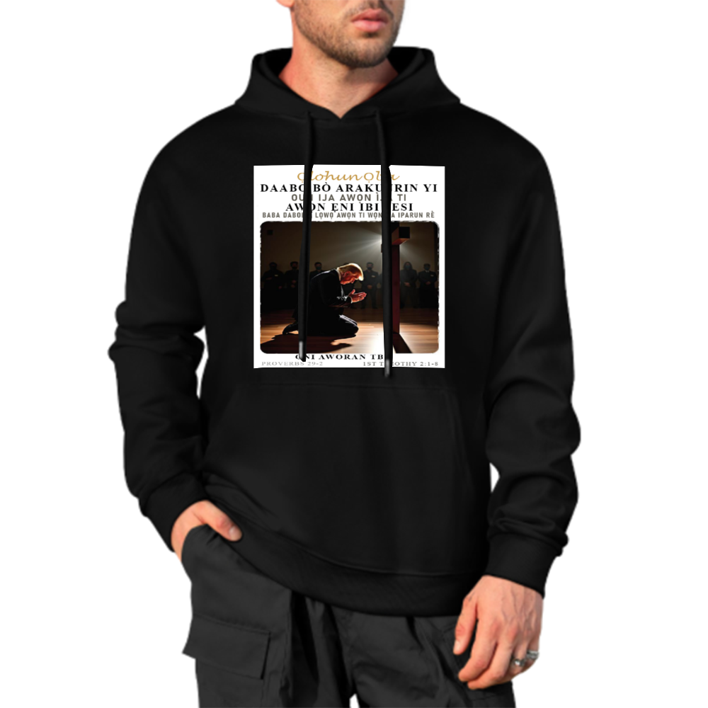 Custom Front & Back Print Cotton Hoodies Custom Men's Long Sleeve Sweatshirts