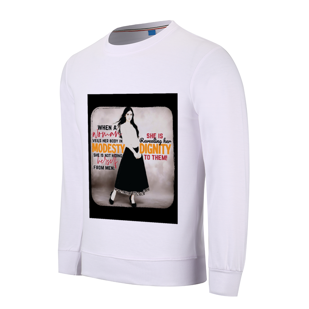 Woman's Dignity Custom Long Sleeve Pullover Shirts Multicolor Cotton Sweatshirt