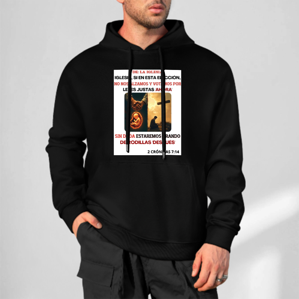 Custom Front & Back Print Cotton Hoodies Custom Men's Long Sleeve Sweatshirts