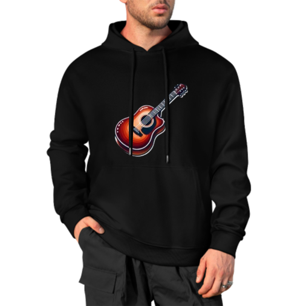 Custom Front & Back Print Cotton Hoodies Custom Men's Long Sleeve Sweatshirts