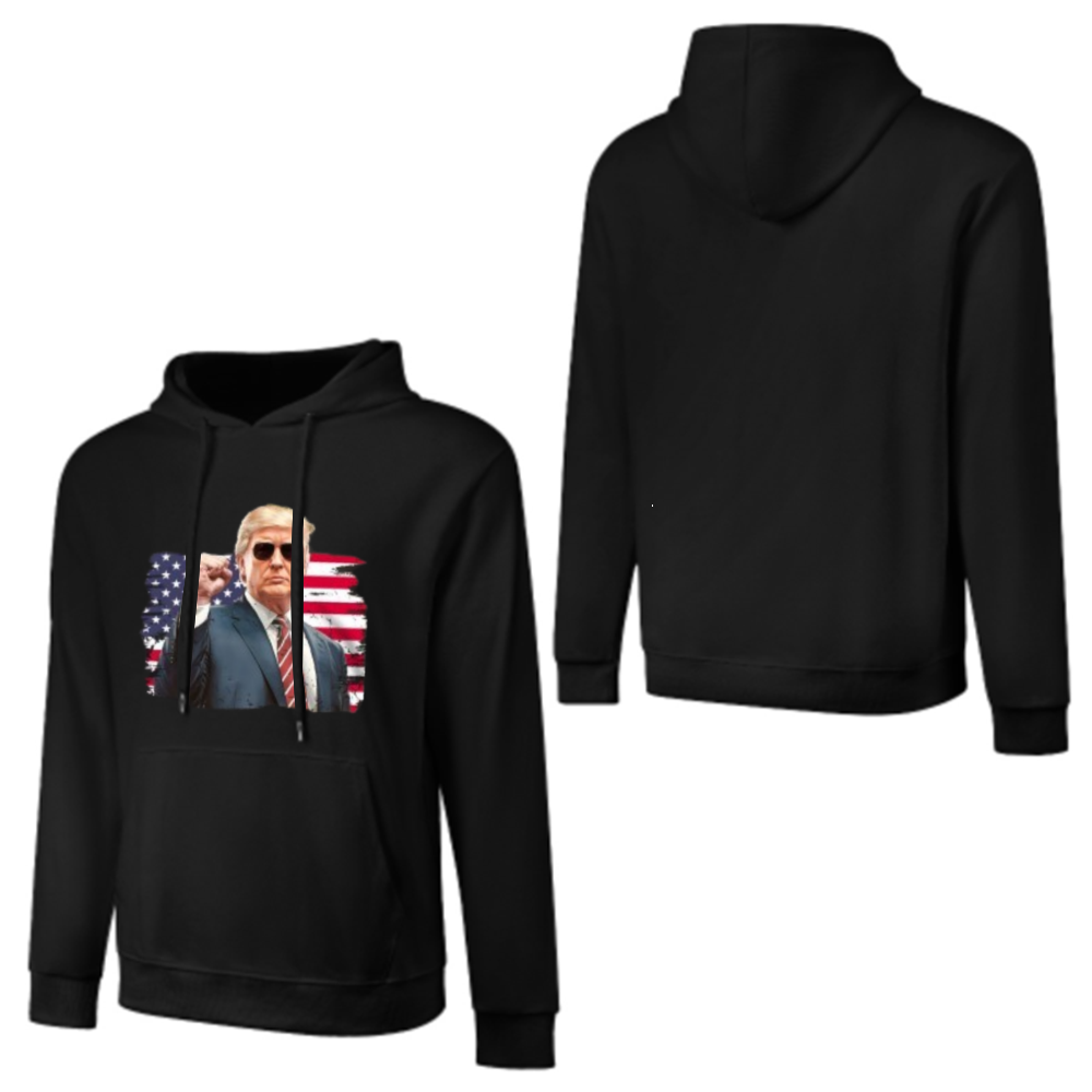 Custom Front & Back Print Cotton Hoodies Custom Men's Long Sleeve Sweatshirts