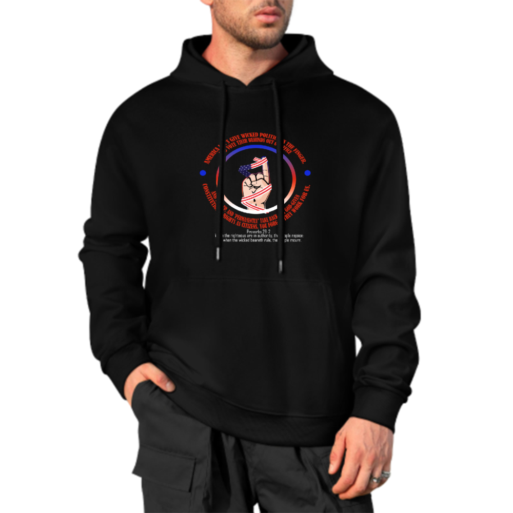 Custom Front & Back Print Cotton Hoodies Custom Men's Long Sleeve Sweatshirts