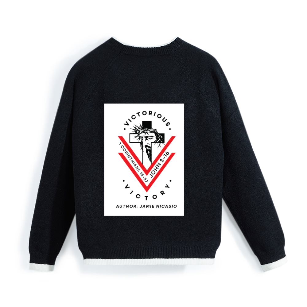 Victory Custom Men's Long Sleeve Crew Neck Sweaters for Winter