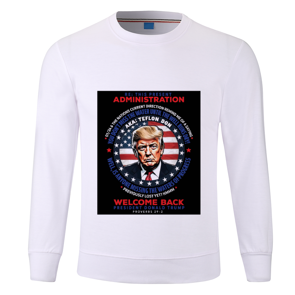 Donald Custom Long Sleeve Pullover Shirts Multicolor Cotton Sweatshirt