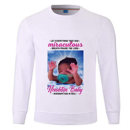 Newborn Baby Custom Long Sleeve Pullover Shirts Multicolor Cotton Sweatshirt