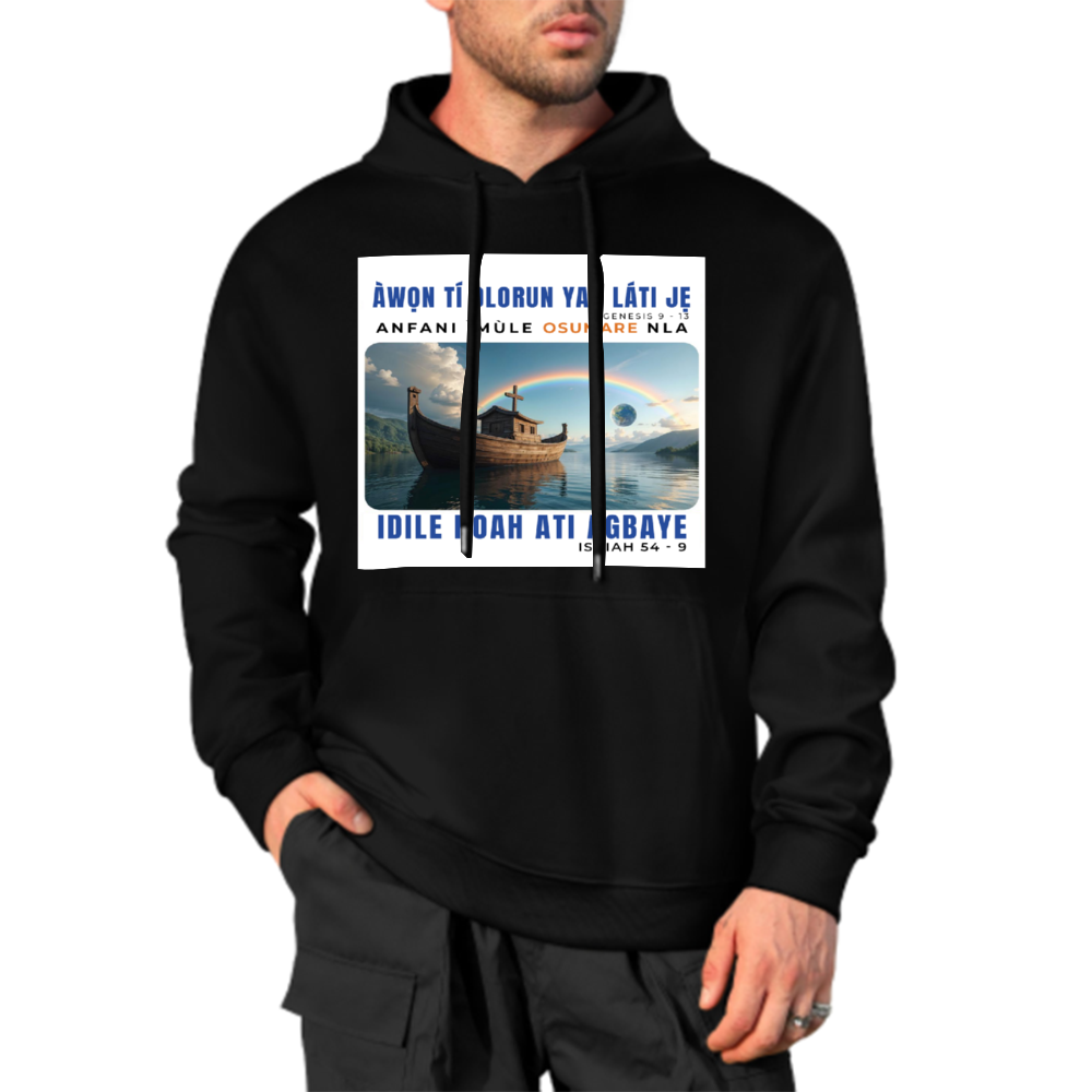 Custom Front & Back Print Cotton Hoodies Custom Men's Long Sleeve Sweatshirts