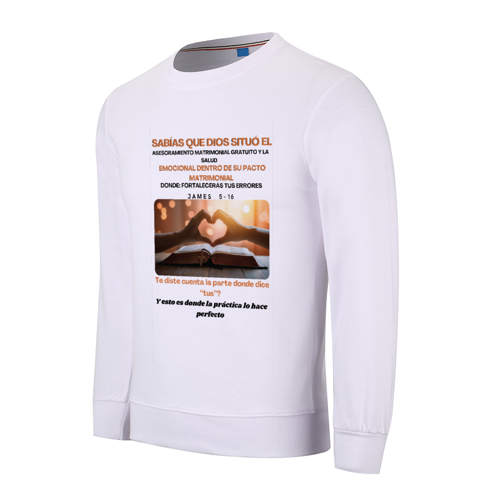 Front & Back Print Thick Cotton Sweatshirt Offset Heat Transfer Print Custom Shirts