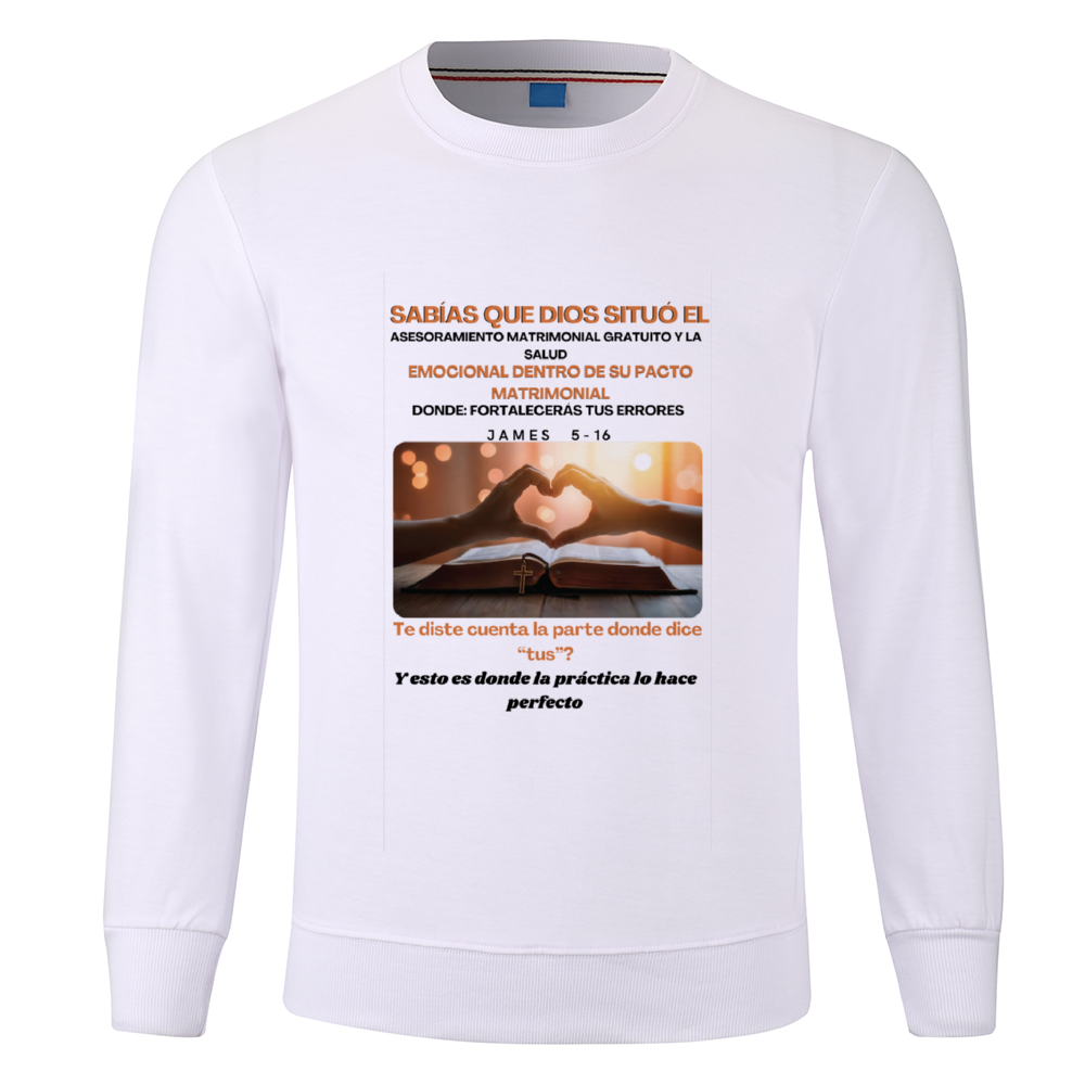 Front & Back Print Thick Cotton Sweatshirt Offset Heat Transfer Print Custom Shirts