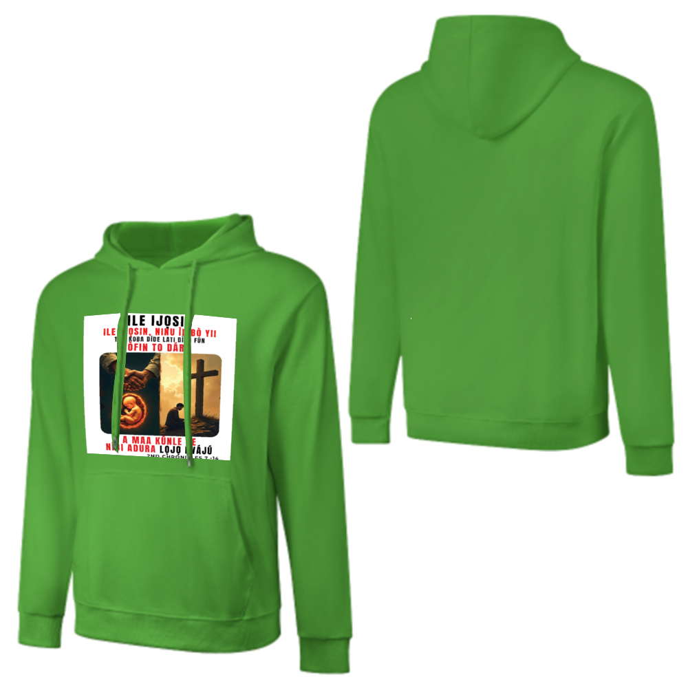 Custom Front & Back Print Cotton Hoodies Custom Men's Long Sleeve Sweatshirts