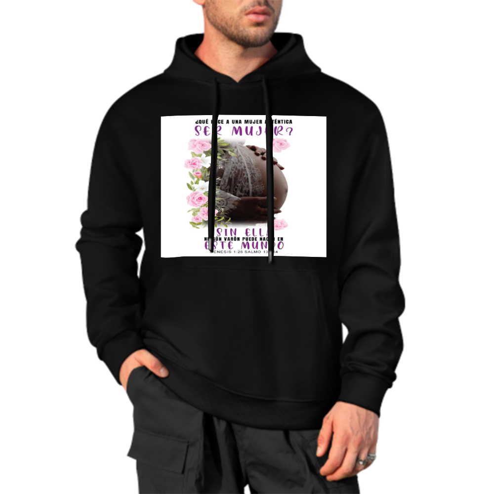 Custom Front & Back Print Cotton Hoodies Custom Men's Long Sleeve Sweatshirts