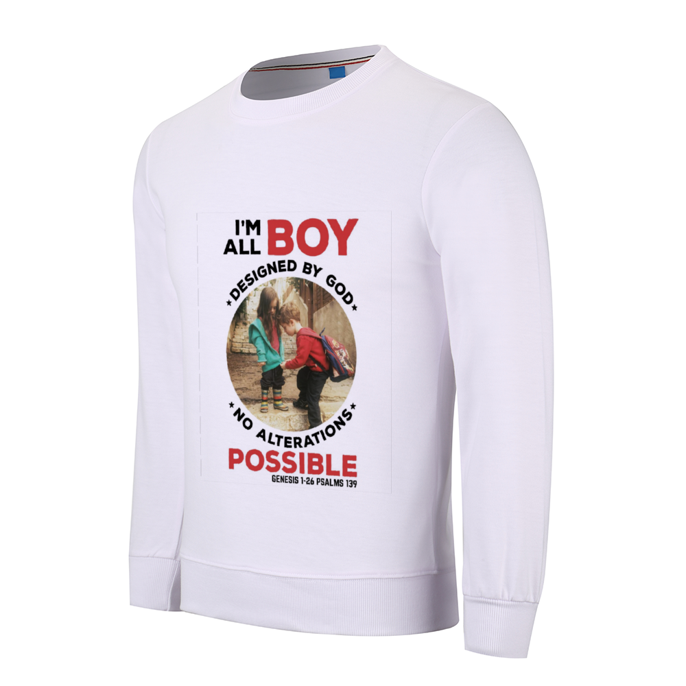 I'm all Boy Custom Long Sleeve Pullover Shirts Multicolor Cotton Sweatshirt