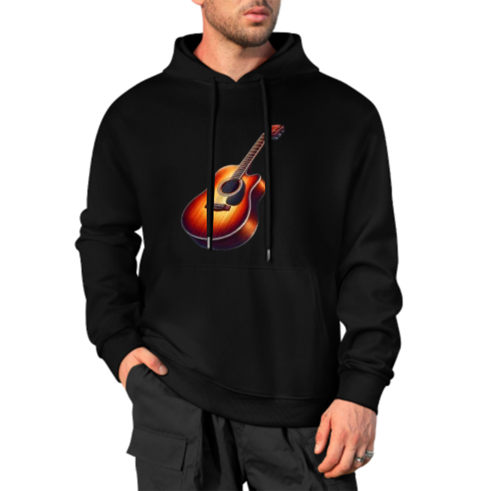 Custom Front & Back Print Cotton Hoodies Custom Men's Long Sleeve Sweatshirts