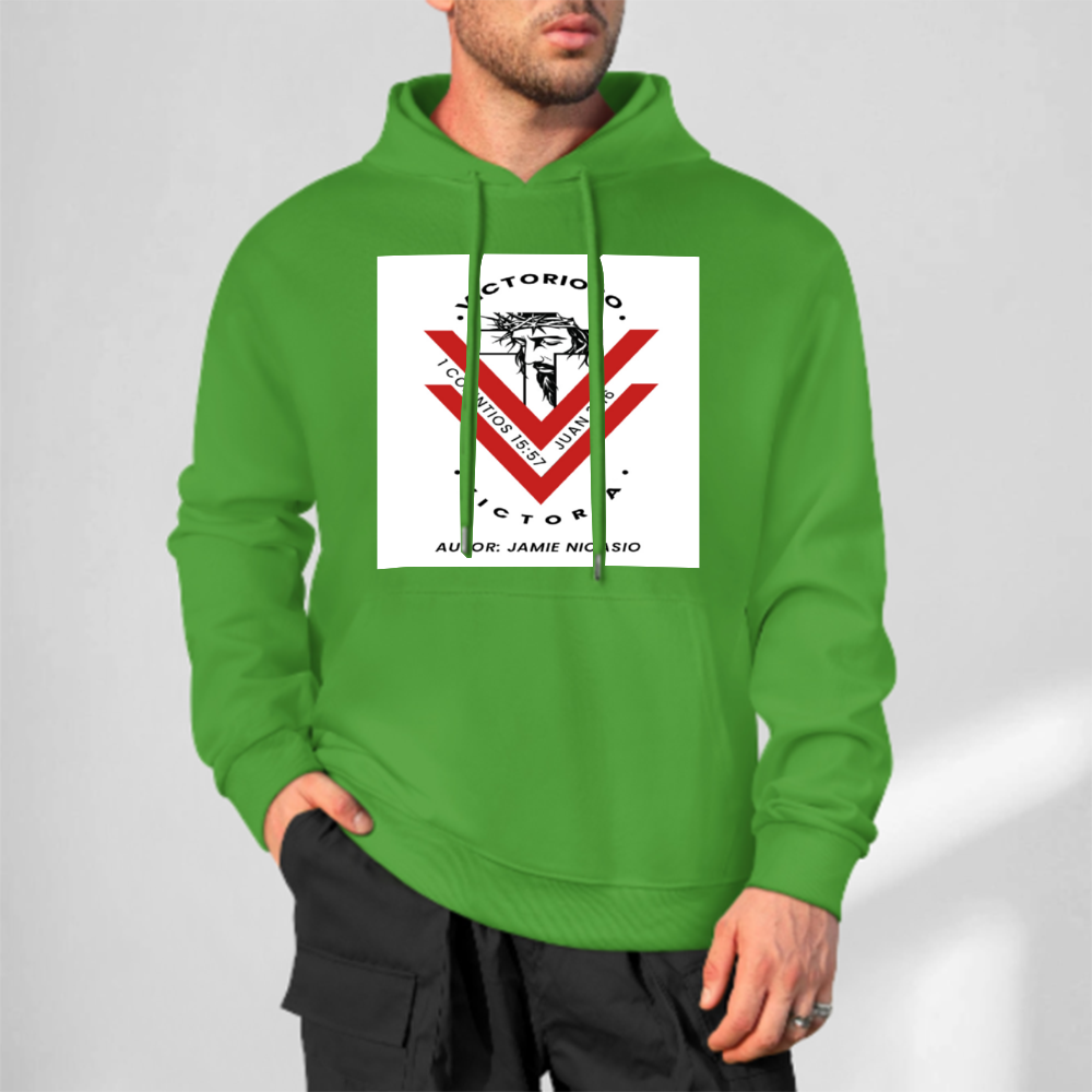 Custom Front & Back Print Cotton Hoodies Custom Men's Long Sleeve Sweatshirts