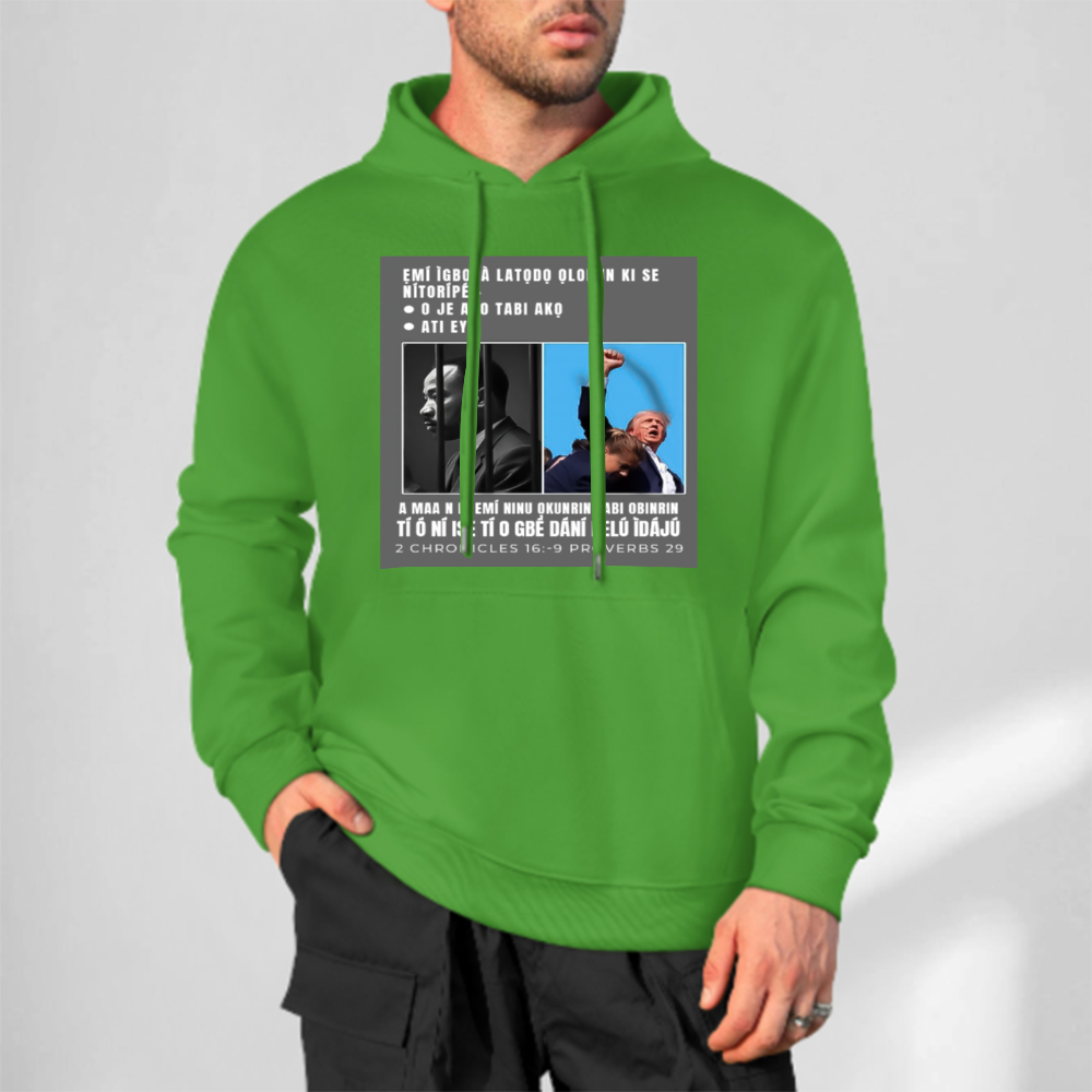 Custom Front & Back Print Cotton Hoodies Custom Men's Long Sleeve Sweatshirts