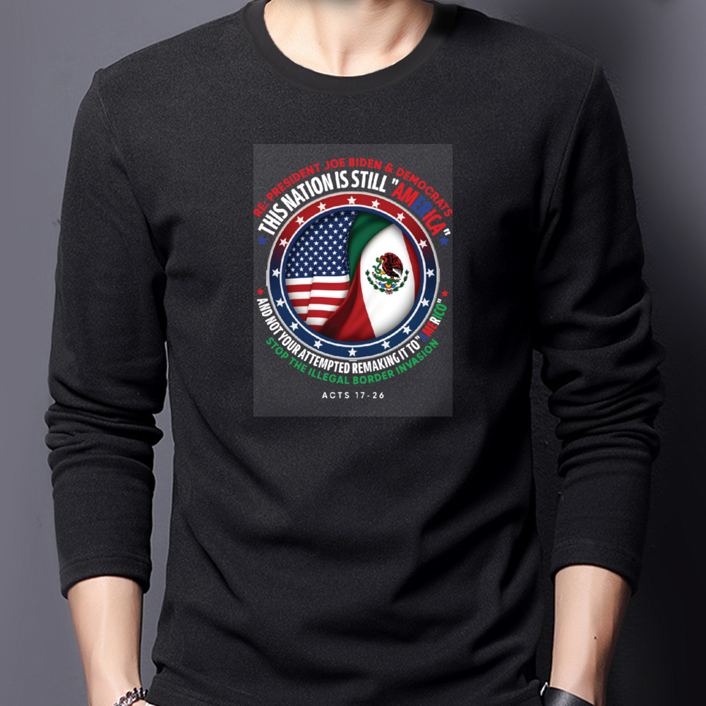 Custom Unisex Black T-Shirts Crew Neck Long Sleeve Tees DTG