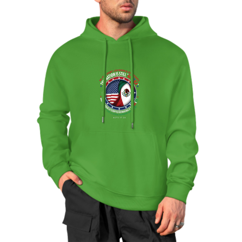 Custom Front & Back Print Cotton Hoodies Custom Men's Long Sleeve Sweatshirts