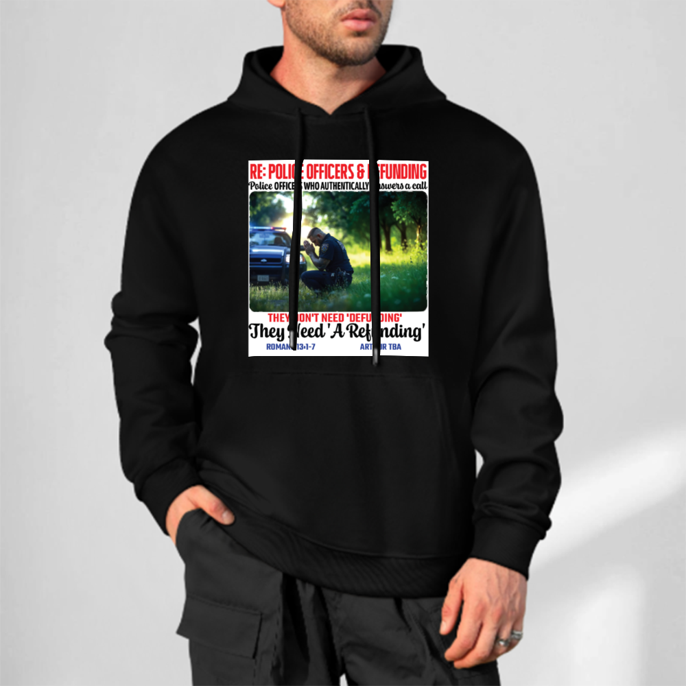 Custom Front & Back Print Cotton Hoodies Custom Men's Long Sleeve Sweatshirts