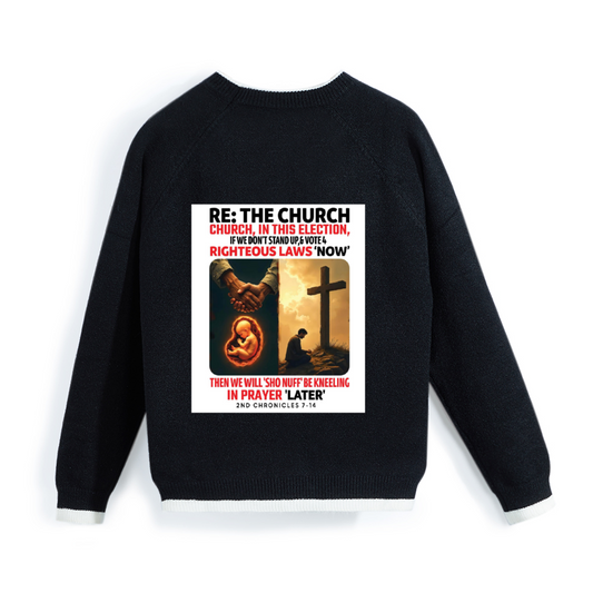 The church Custom Men's Long Sleeve Crew Neck Sweaters for Winter