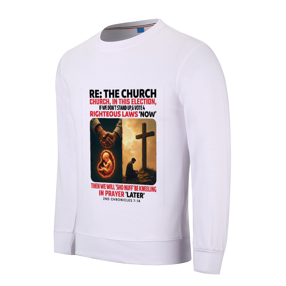 the church Custom Long Sleeve Pullover Shirts Multicolor Cotton Sweatshirt