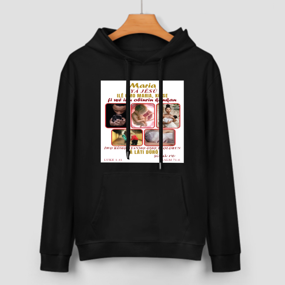 Custom Front & Back Print Cotton Hoodies Custom Men's Long Sleeve Sweatshirts