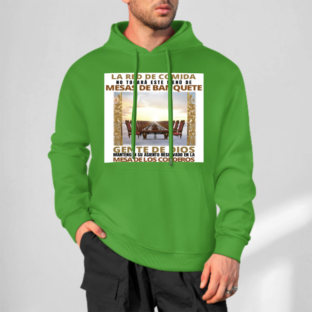 Custom Front & Back Print Cotton Hoodies Custom Men's Long Sleeve Sweatshirts