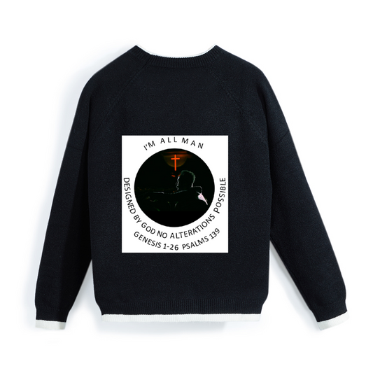 I'm All Man Custom Men's Long Sleeve Crew Neck Sweaters for Winter