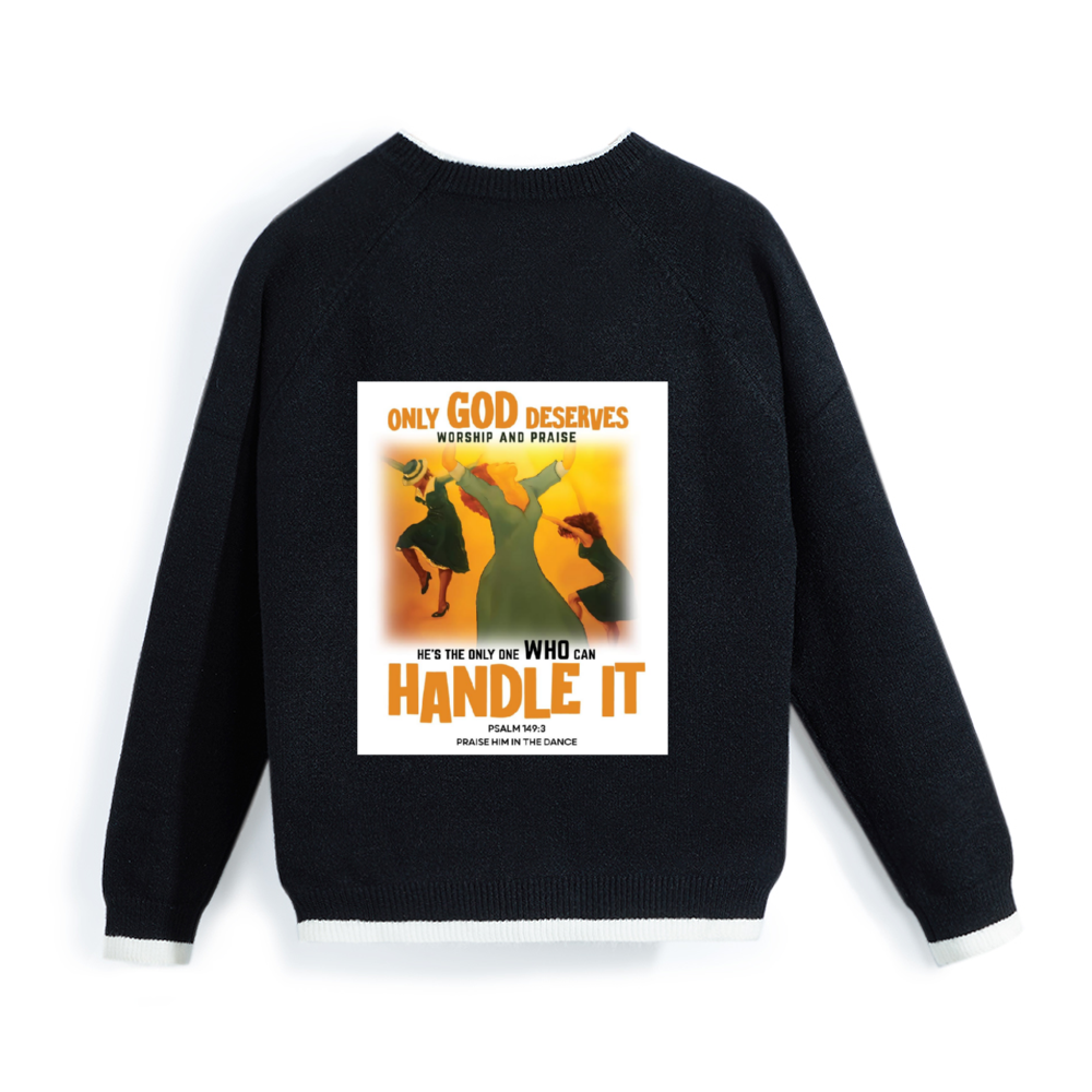 Only God Deserves Praises Custom Men's Long Sleeve Crew Neck Sweaters for Winter