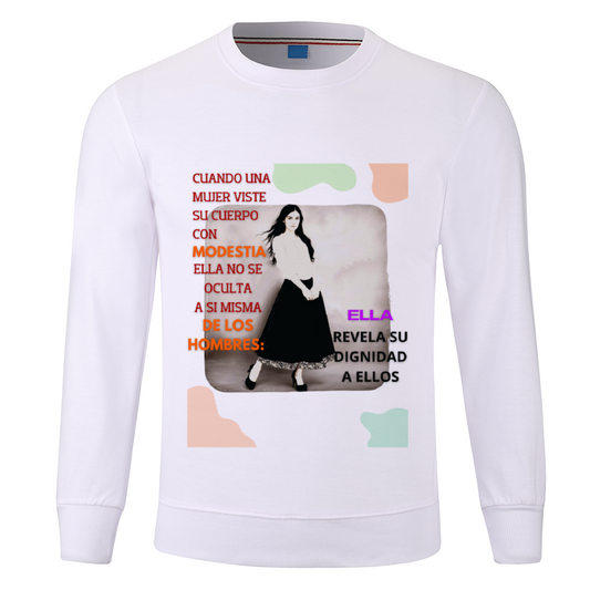 Custom Long Sleeve Pullover Shirts Multicolor Cotton Sweatshirt