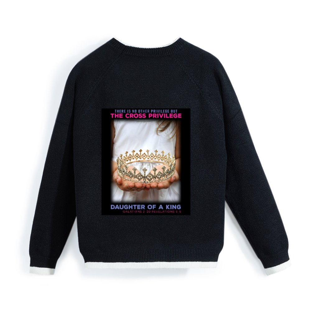 Daughter of the king Custom Men's Long Sleeve Crew Neck Sweaters for Winter