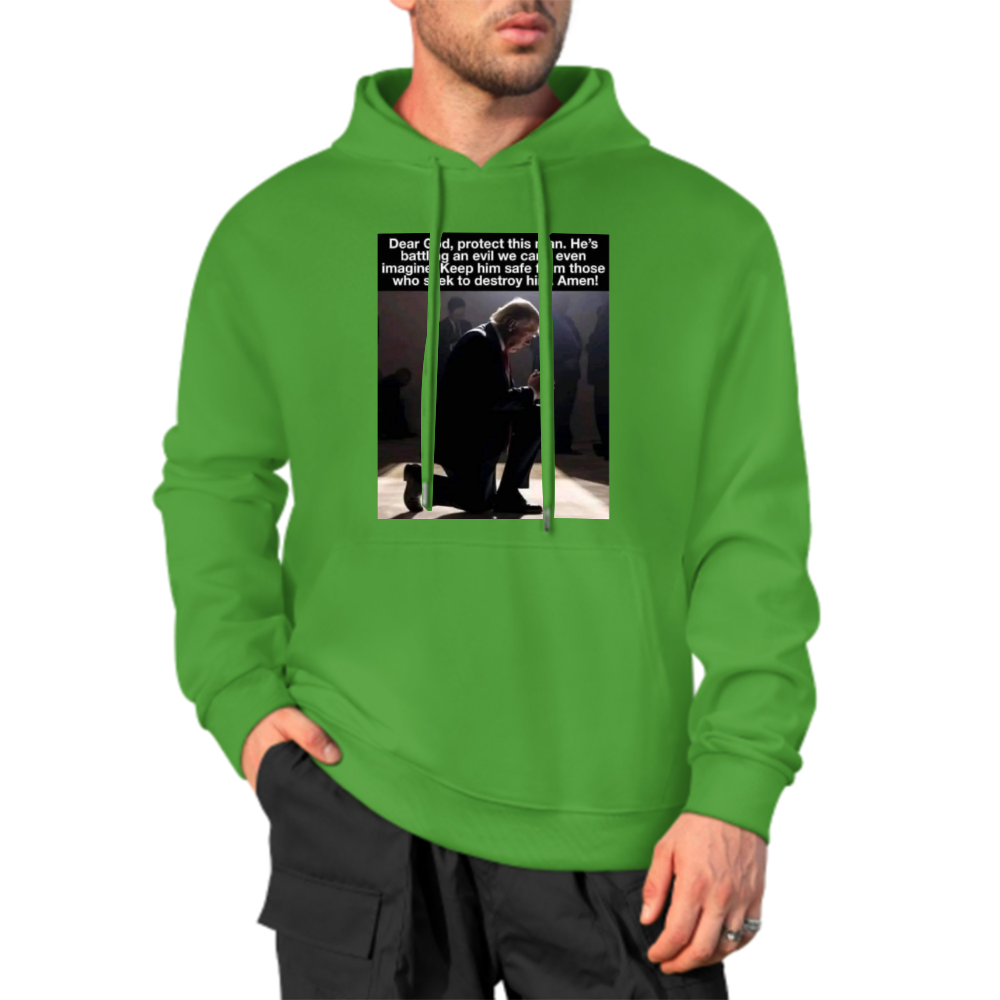 Custom Front & Back Print Cotton Hoodies Custom Men's Long Sleeve Sweatshirts