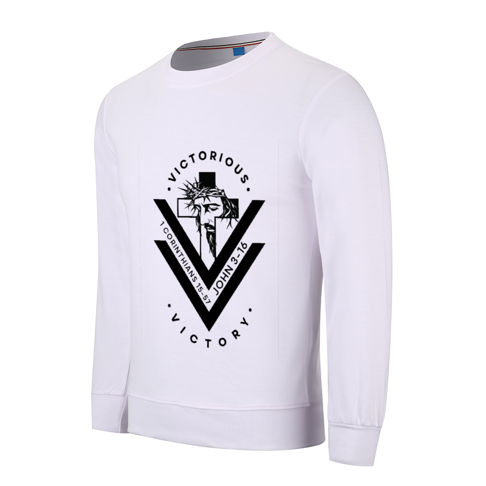 Victorious Custom Long Sleeve Pullover Shirts Multicolor Cotton Sweatshirt