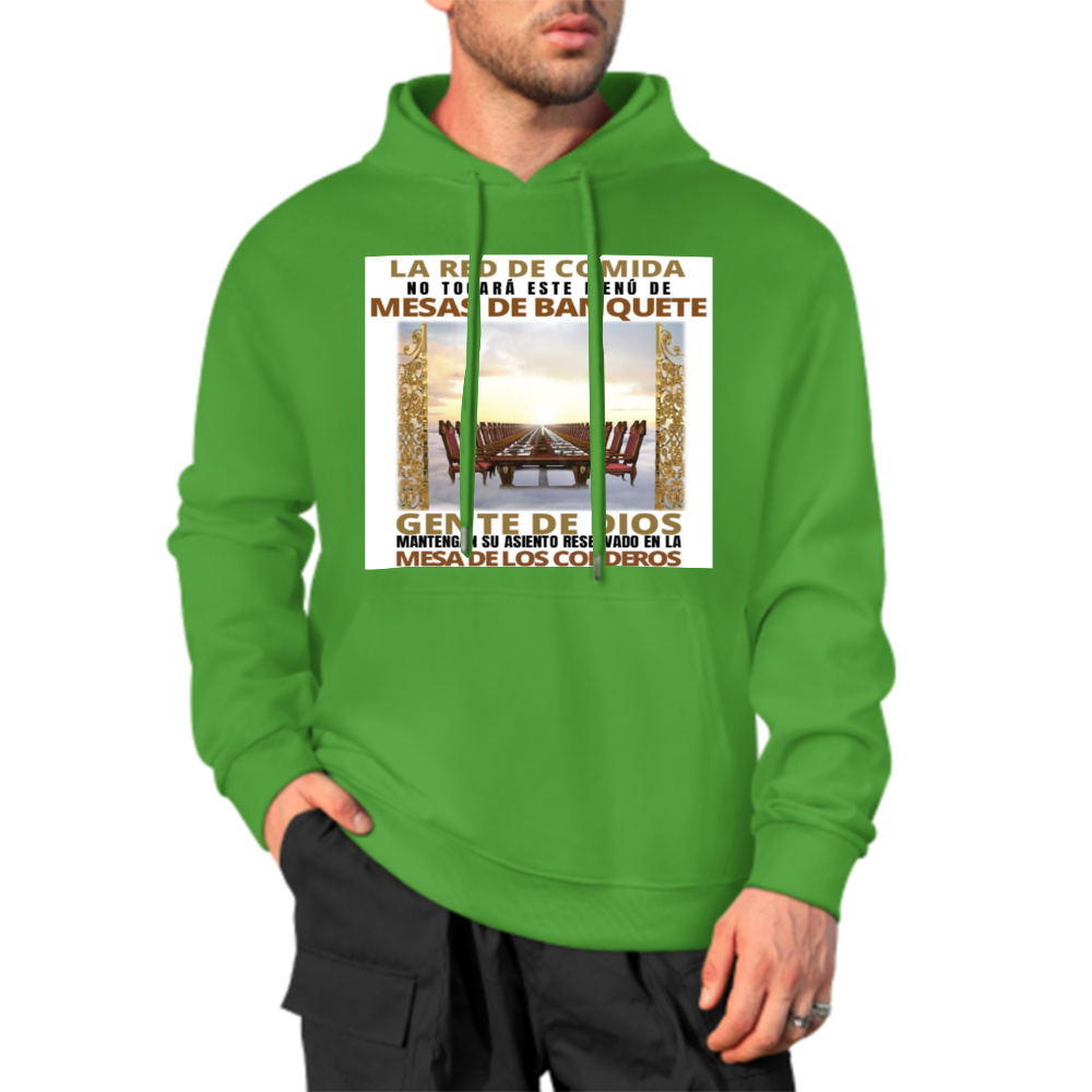 Custom Front & Back Print Cotton Hoodies Custom Men's Long Sleeve Sweatshirts