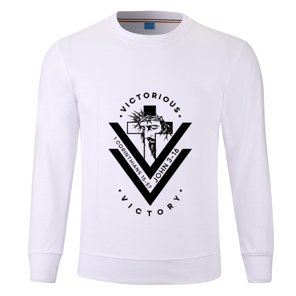 Victorious Custom Long Sleeve Pullover Shirts Multicolor Cotton Sweatshirt