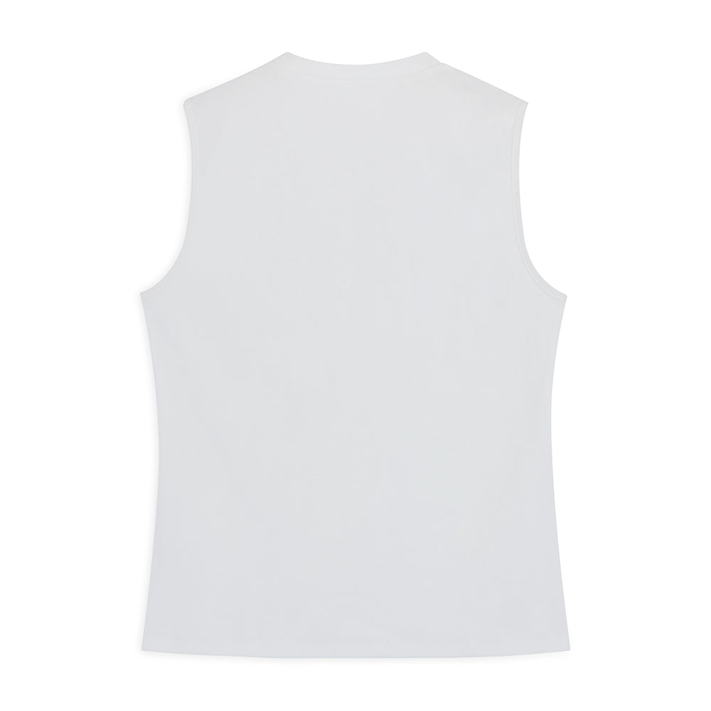 Custom Unisex Crew Neck Tank Top Classic White Vests