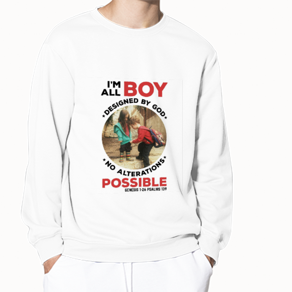 I'm all Boy Custom Long Sleeve Pullover Shirts Multicolor Cotton Sweatshirt