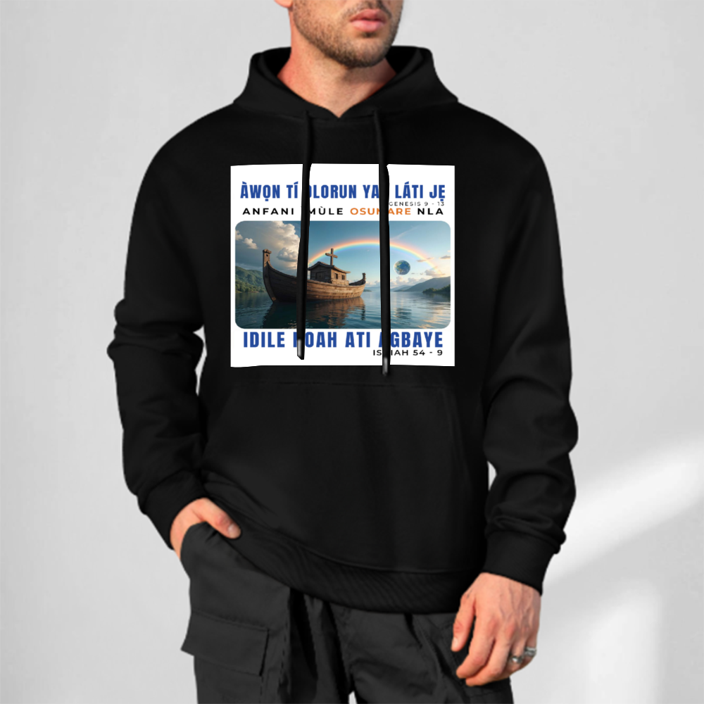 Custom Front & Back Print Cotton Hoodies Custom Men's Long Sleeve Sweatshirts