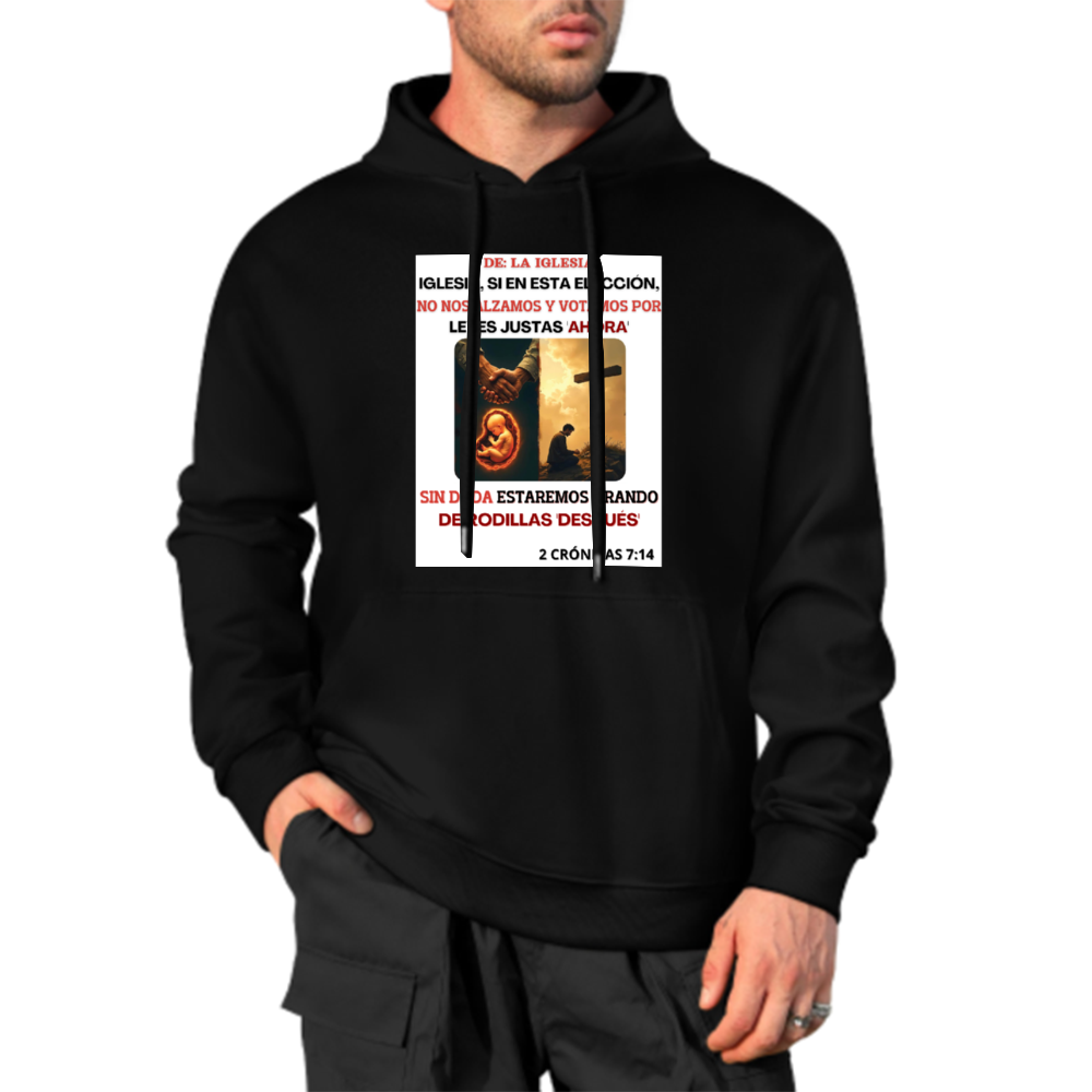 Custom Front & Back Print Cotton Hoodies Custom Men's Long Sleeve Sweatshirts