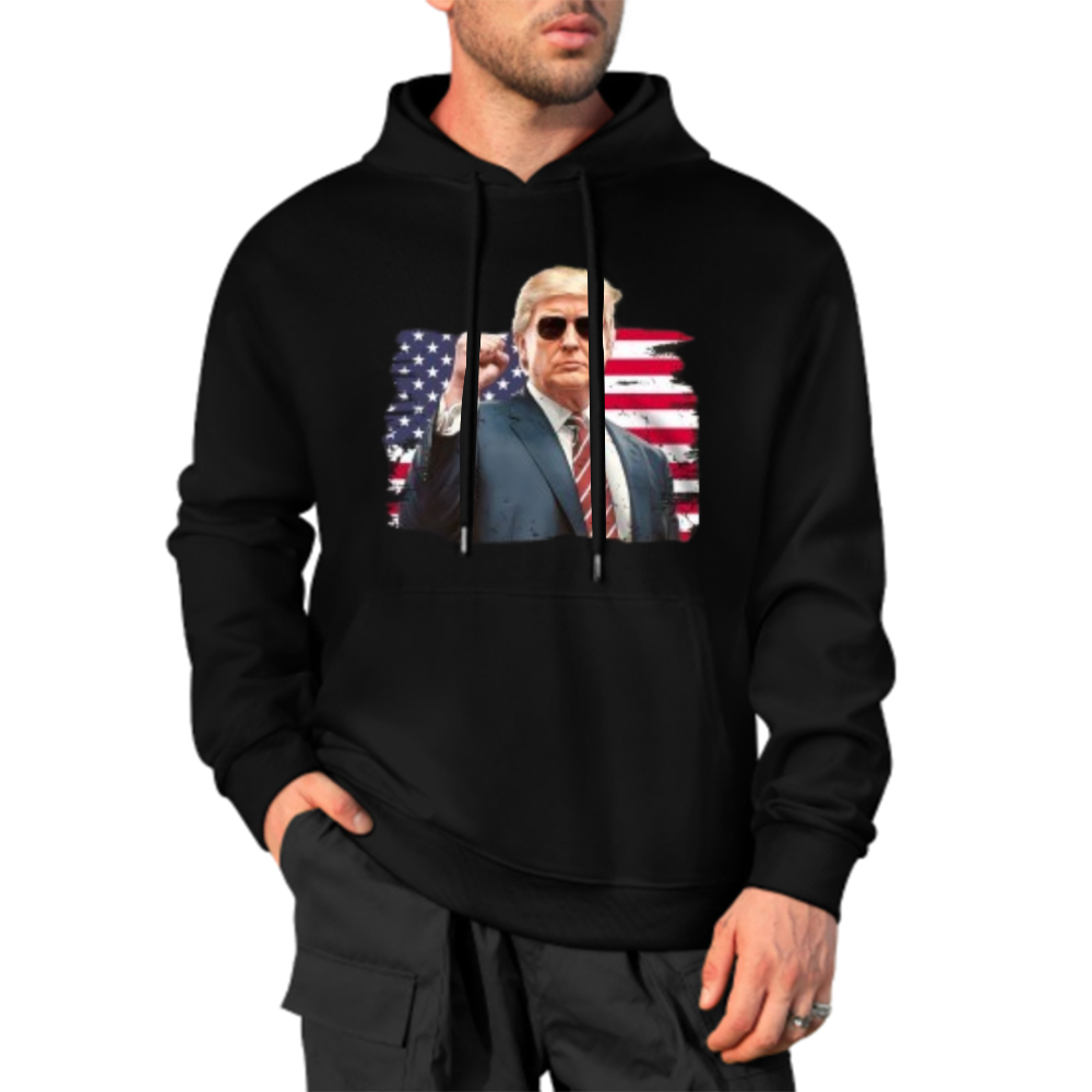 Custom Front & Back Print Cotton Hoodies Custom Men's Long Sleeve Sweatshirts