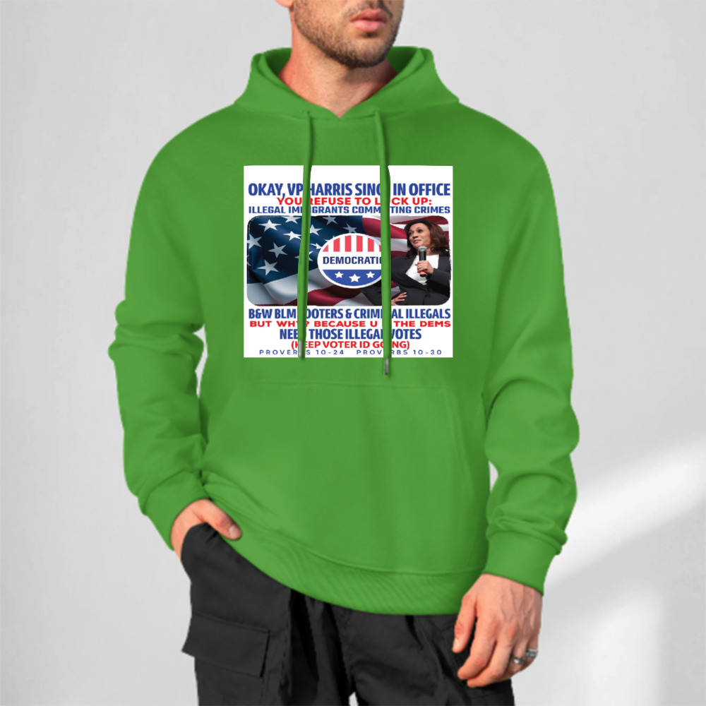 Custom Front & Back Print Cotton Hoodies Custom Men's Long Sleeve Sweatshirts